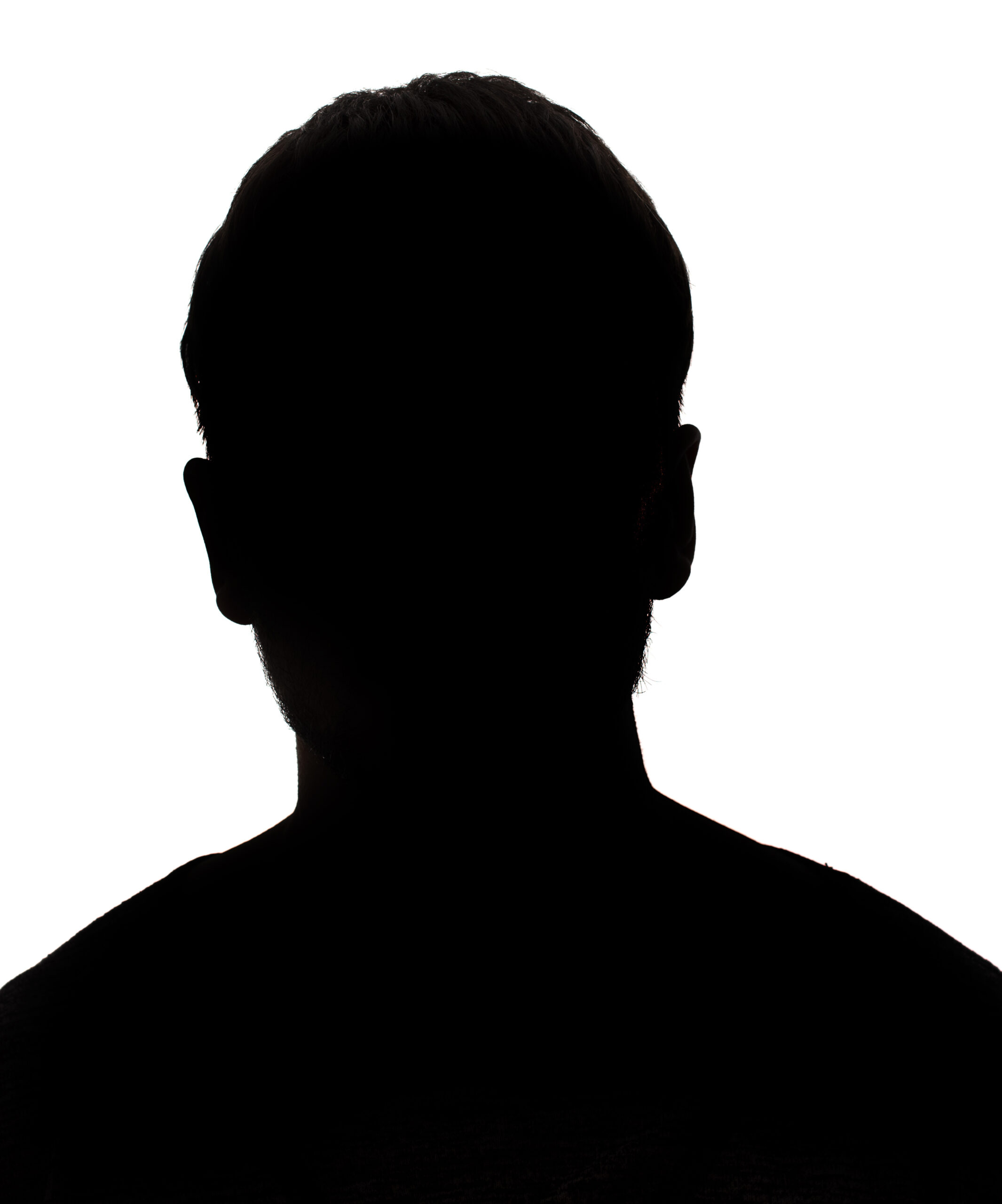 Hidden face in the shadow.male silhouette. Hidden face in the shadow.male silhouette.